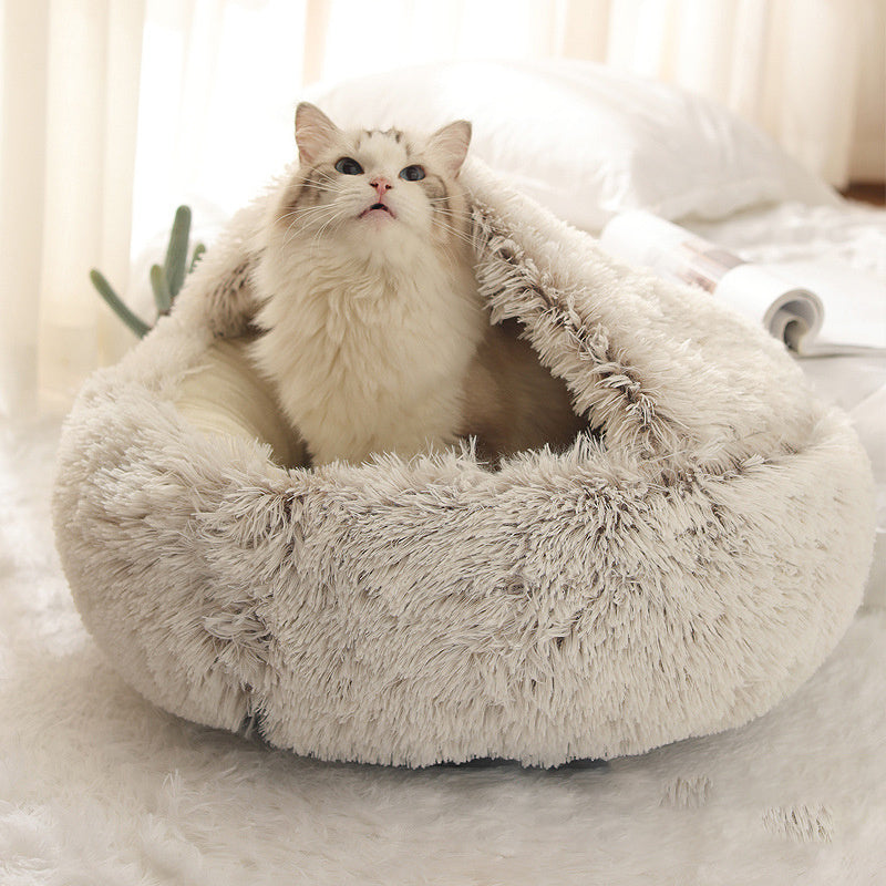 Plush Shell-Shaped Pet Nest