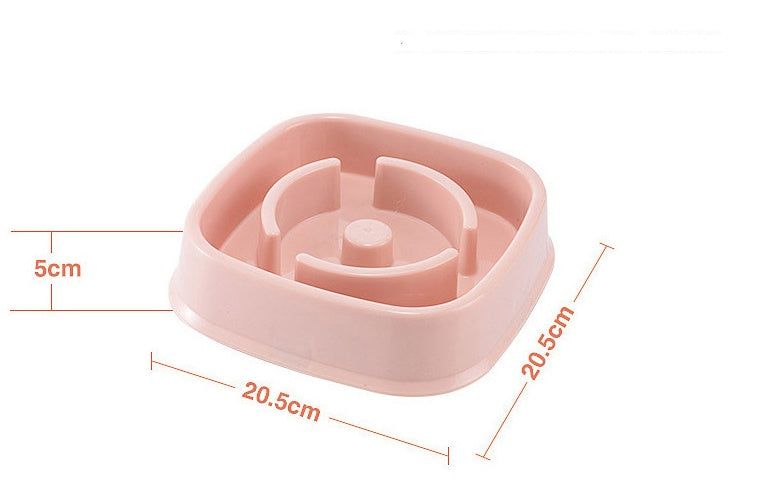 Plastic Slow Feeder Bowl for Dogs and Cats
