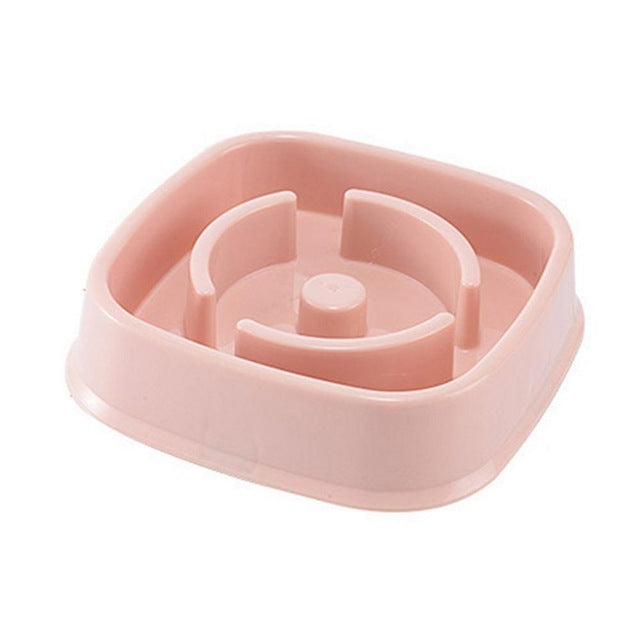 Plastic Slow Feeder Bowl for Dogs and Cats