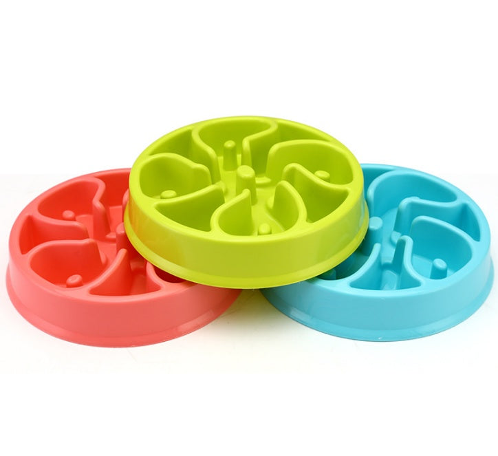 Anti-Choke Plastic Pet Feeder Bowl