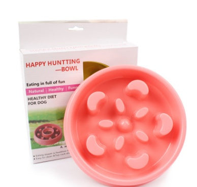 Anti-Choke Plastic Pet Feeder Bowl
