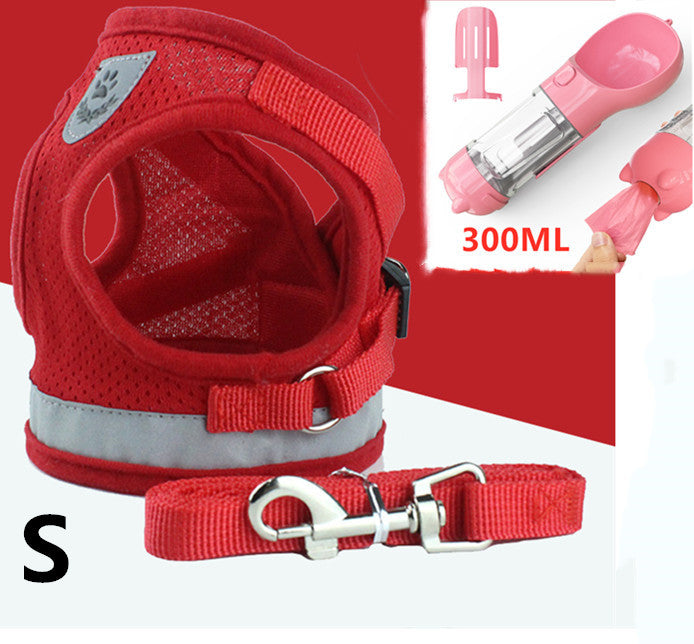 Breathable Mesh Pet Harness with Leash
