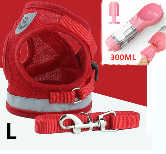 Breathable Mesh Pet Harness with Leash