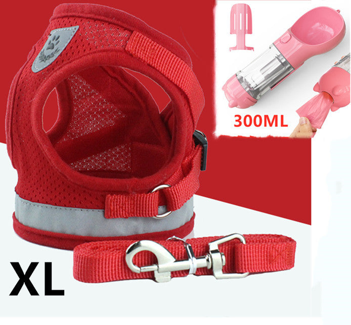 Breathable Mesh Pet Harness with Leash