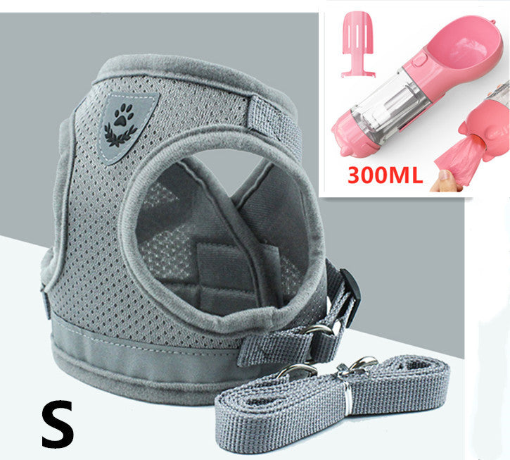 Breathable Mesh Pet Harness with Leash
