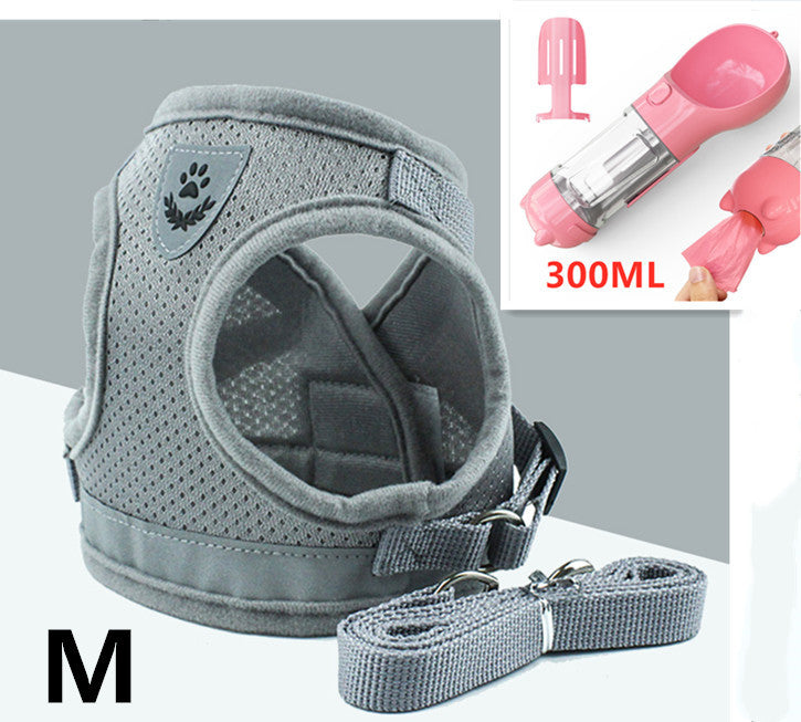 Breathable Mesh Pet Harness with Leash