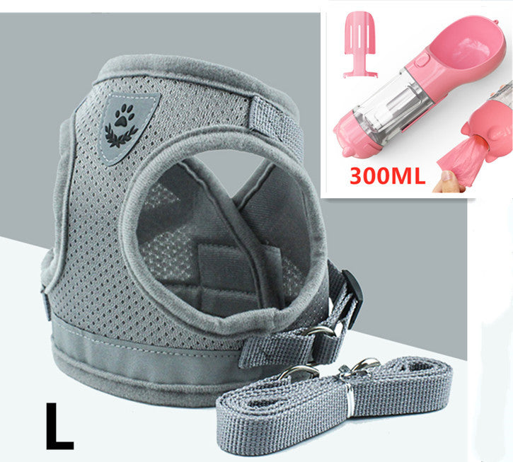 Breathable Mesh Pet Harness with Leash