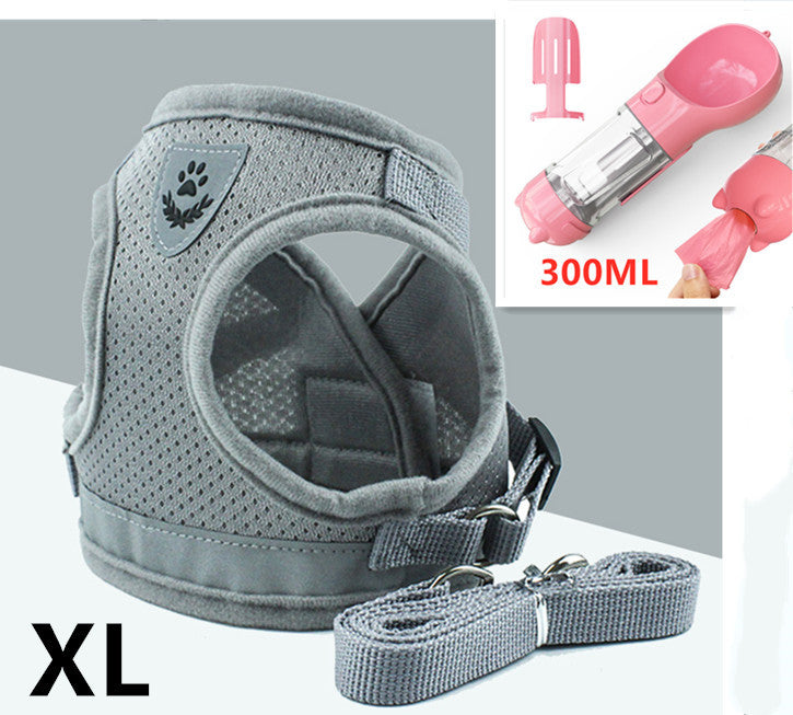 Breathable Mesh Pet Harness with Leash