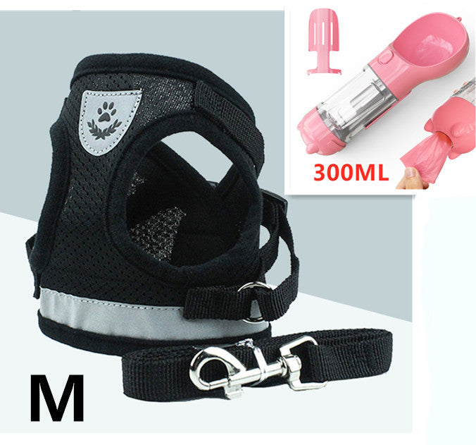 Breathable Mesh Pet Harness with Leash