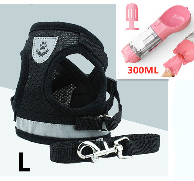 Breathable Mesh Pet Harness with Leash