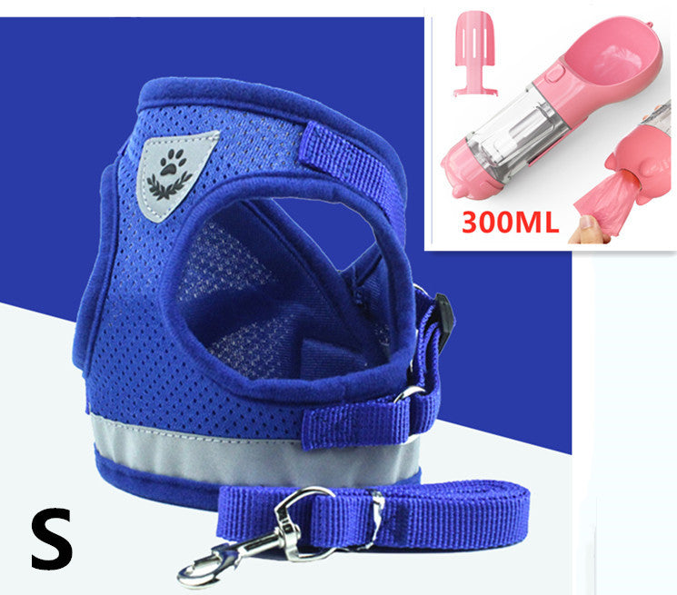 Breathable Mesh Pet Harness with Leash