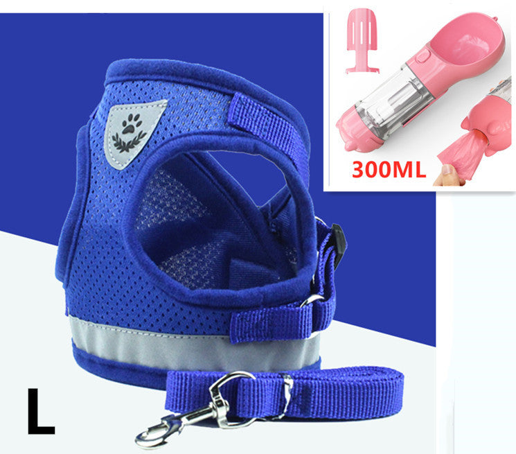 Breathable Mesh Pet Harness with Leash