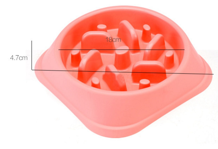 Anti-Choke Plastic Pet Feeder Bowl