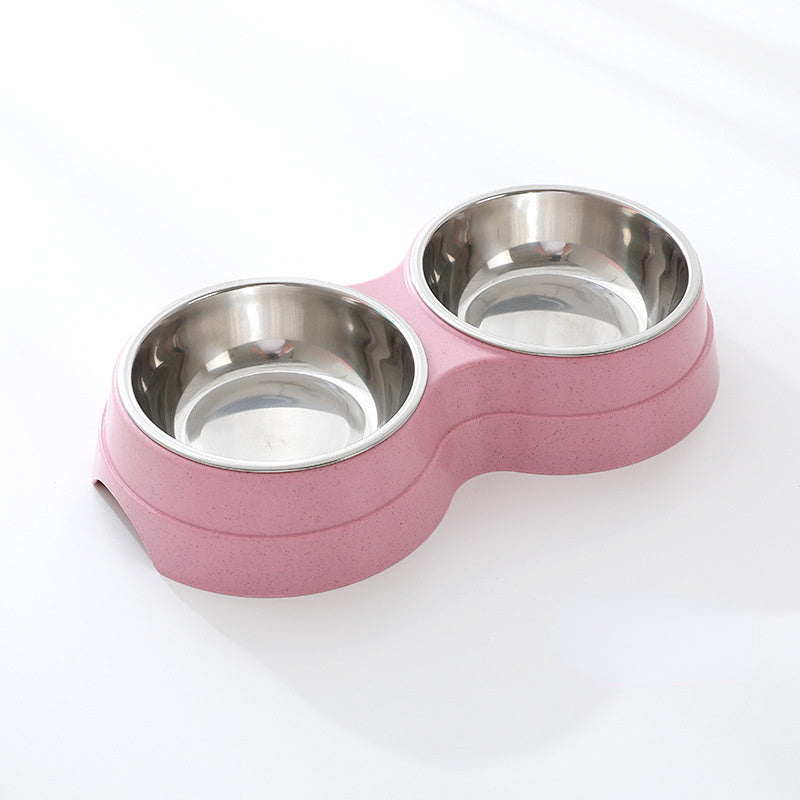 Double Stainless Steel Pet Food and Water Bowl