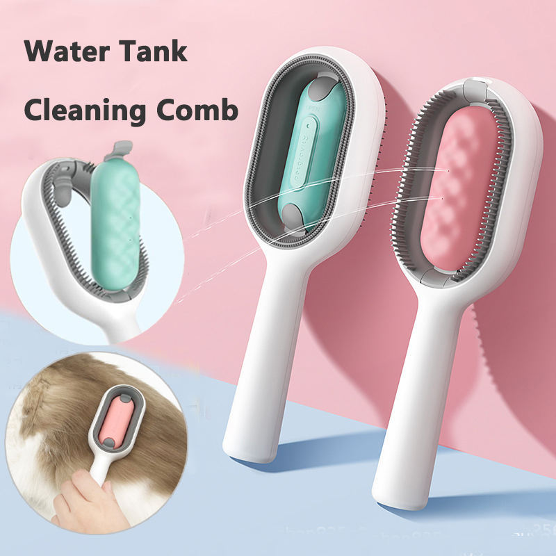 4-in-1 Cat and Dog Grooming Brush with Water Tank