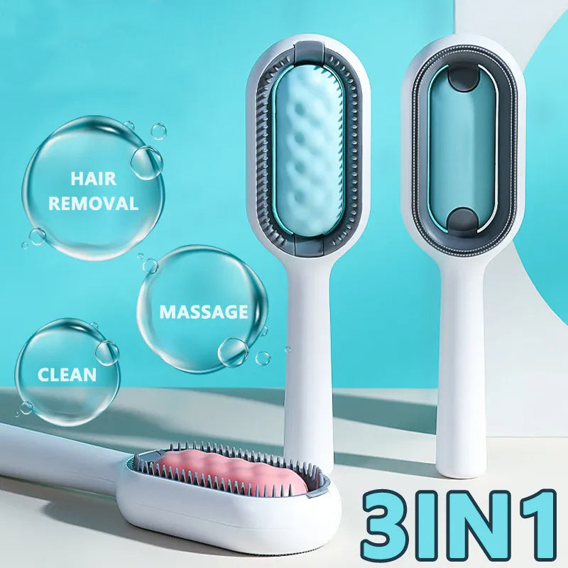 4-in-1 Cat and Dog Grooming Brush with Water Tank