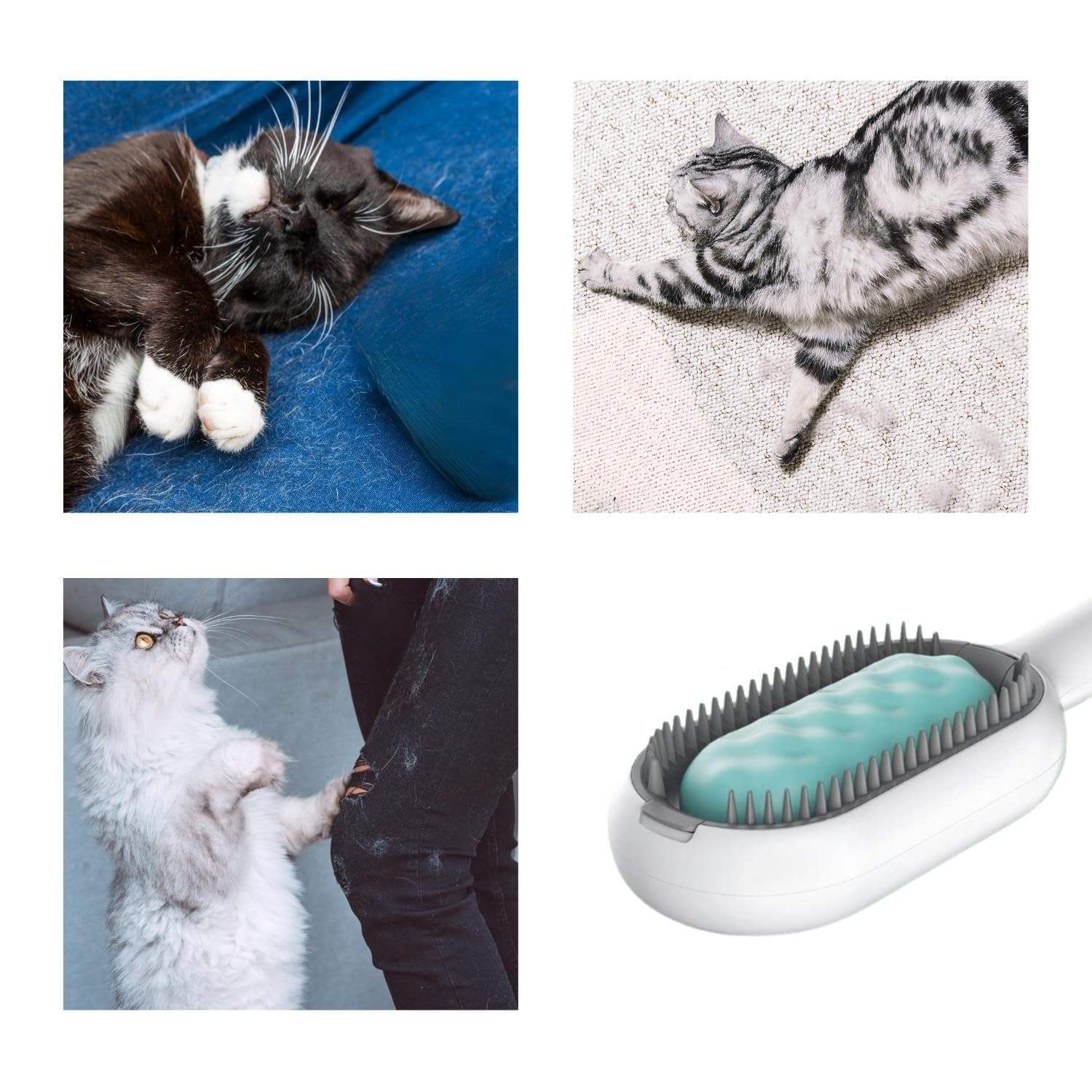 4-in-1 Cat and Dog Grooming Brush with Water Tank