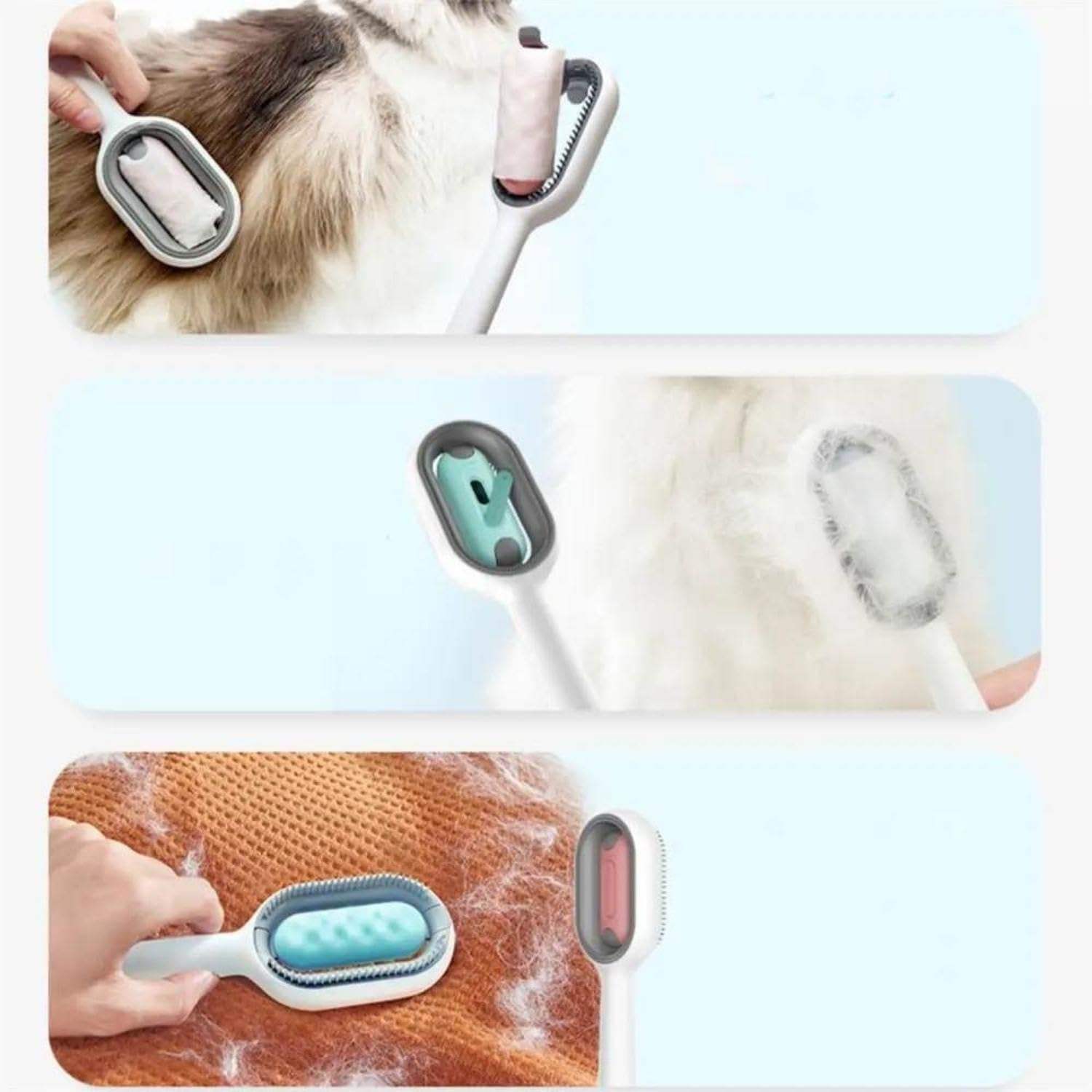 4-in-1 Cat and Dog Grooming Brush with Water Tank