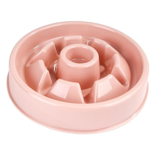 Plastic Slow Feeder Bowl for Dogs and Cats