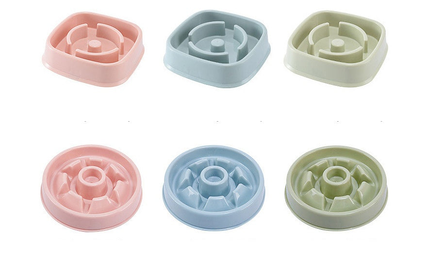 Plastic Slow Feeder Bowl for Dogs and Cats