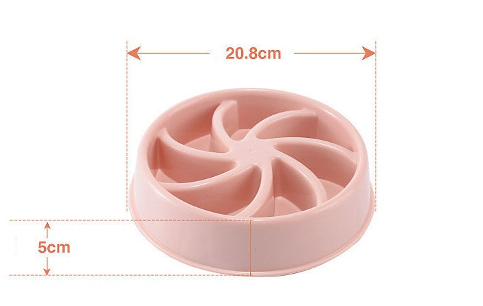 Plastic Slow Feeder Bowl for Dogs and Cats