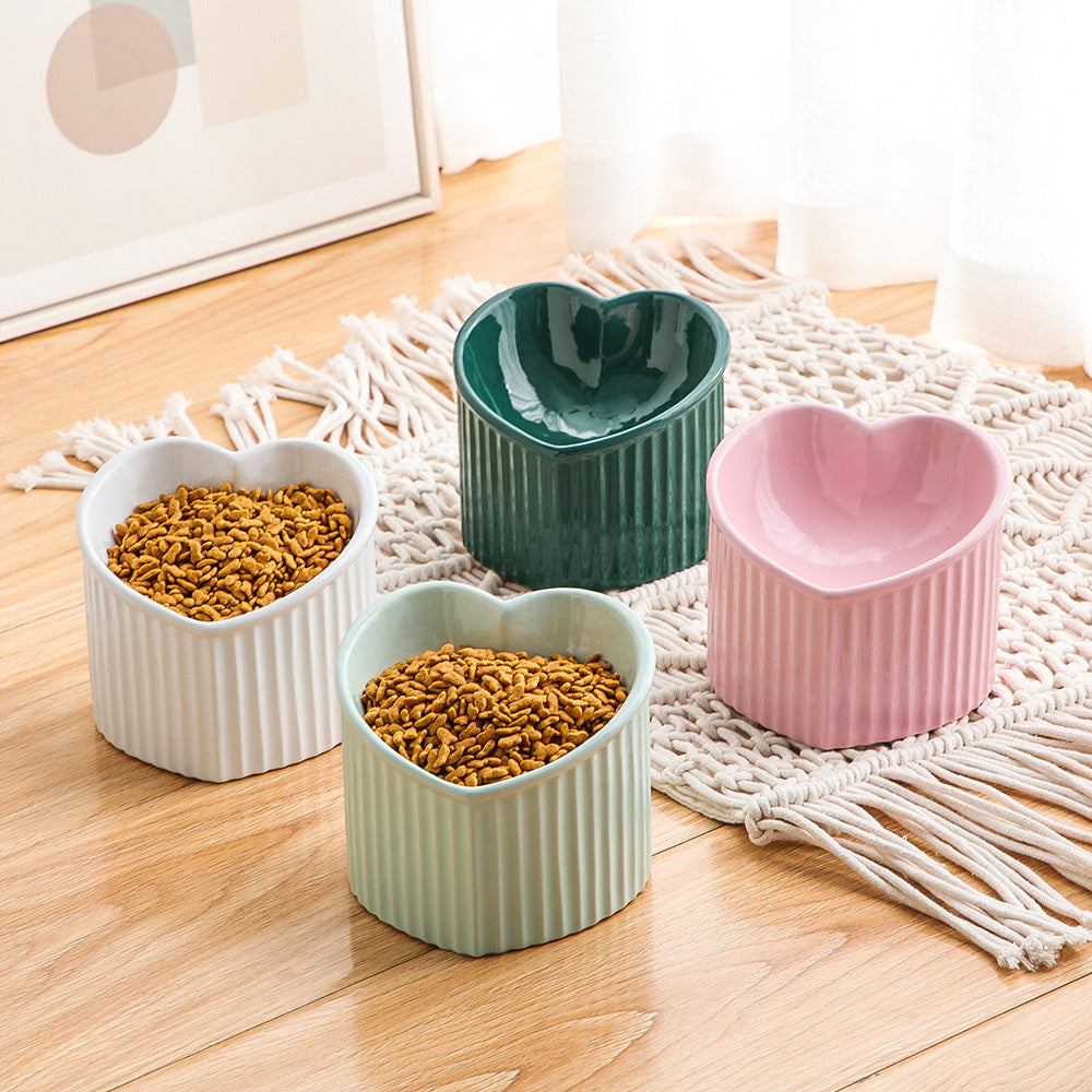 Inclined Ceramic Pet Bowl