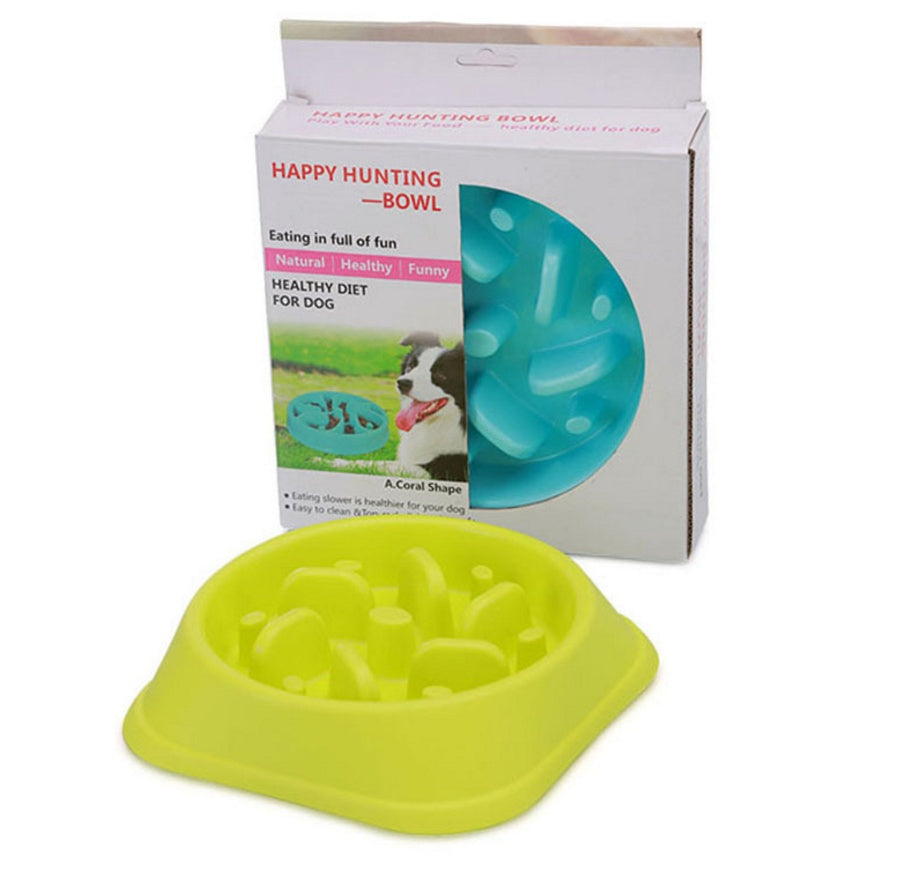Anti-Choke Plastic Pet Feeder Bowl