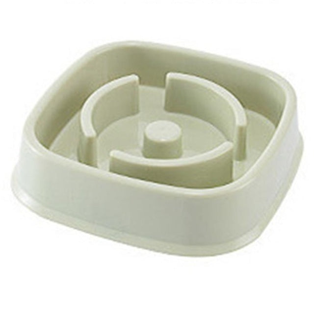 Plastic Slow Feeder Bowl for Dogs and Cats