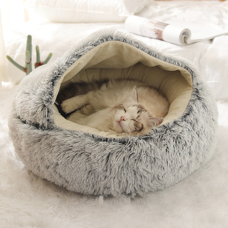 Plush Shell-Shaped Pet Nest