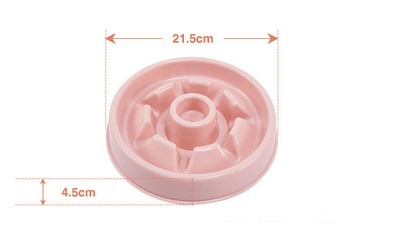 Plastic Slow Feeder Bowl for Dogs and Cats