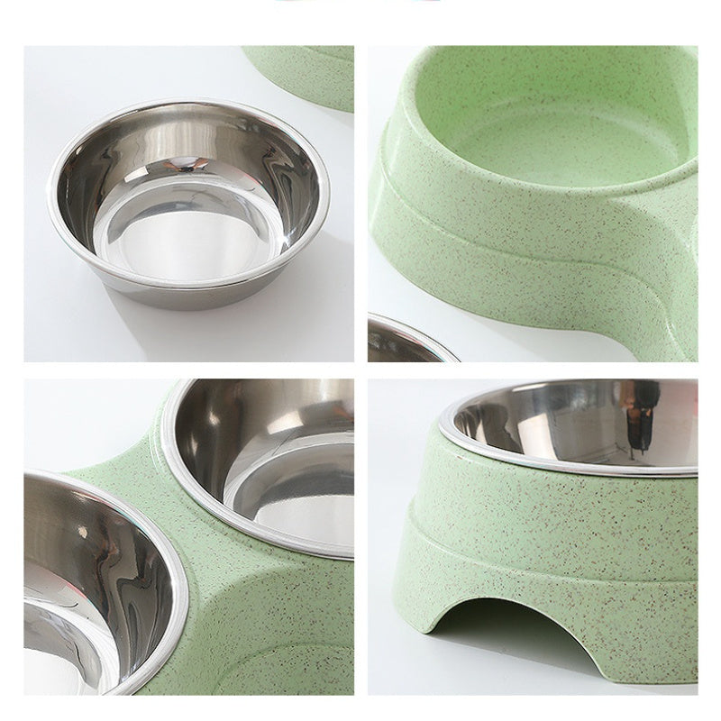 Double Stainless Steel Pet Food and Water Bowl