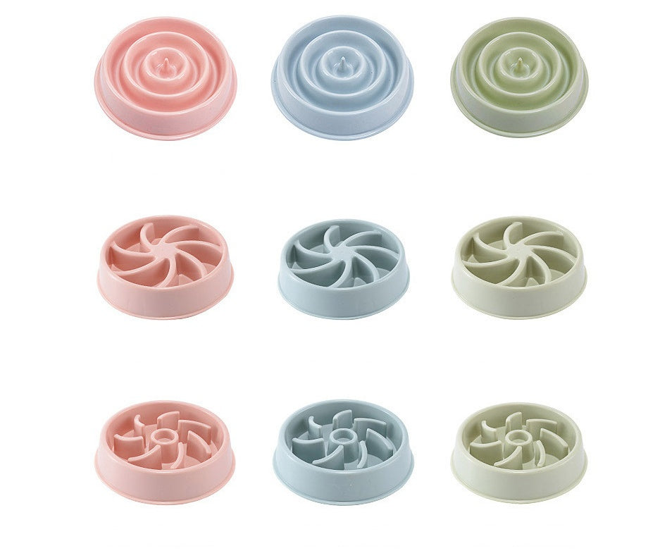 Plastic Slow Feeder Bowl for Dogs and Cats