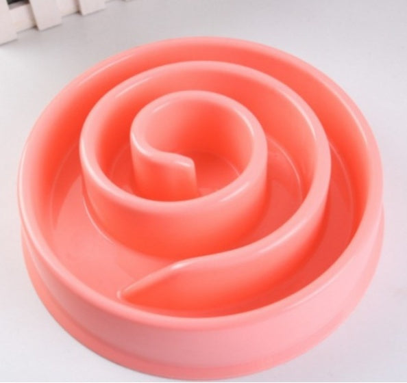 Anti-Choke Plastic Pet Feeder Bowl