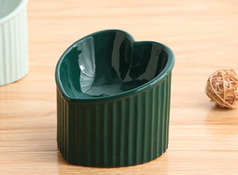 Inclined Ceramic Pet Bowl
