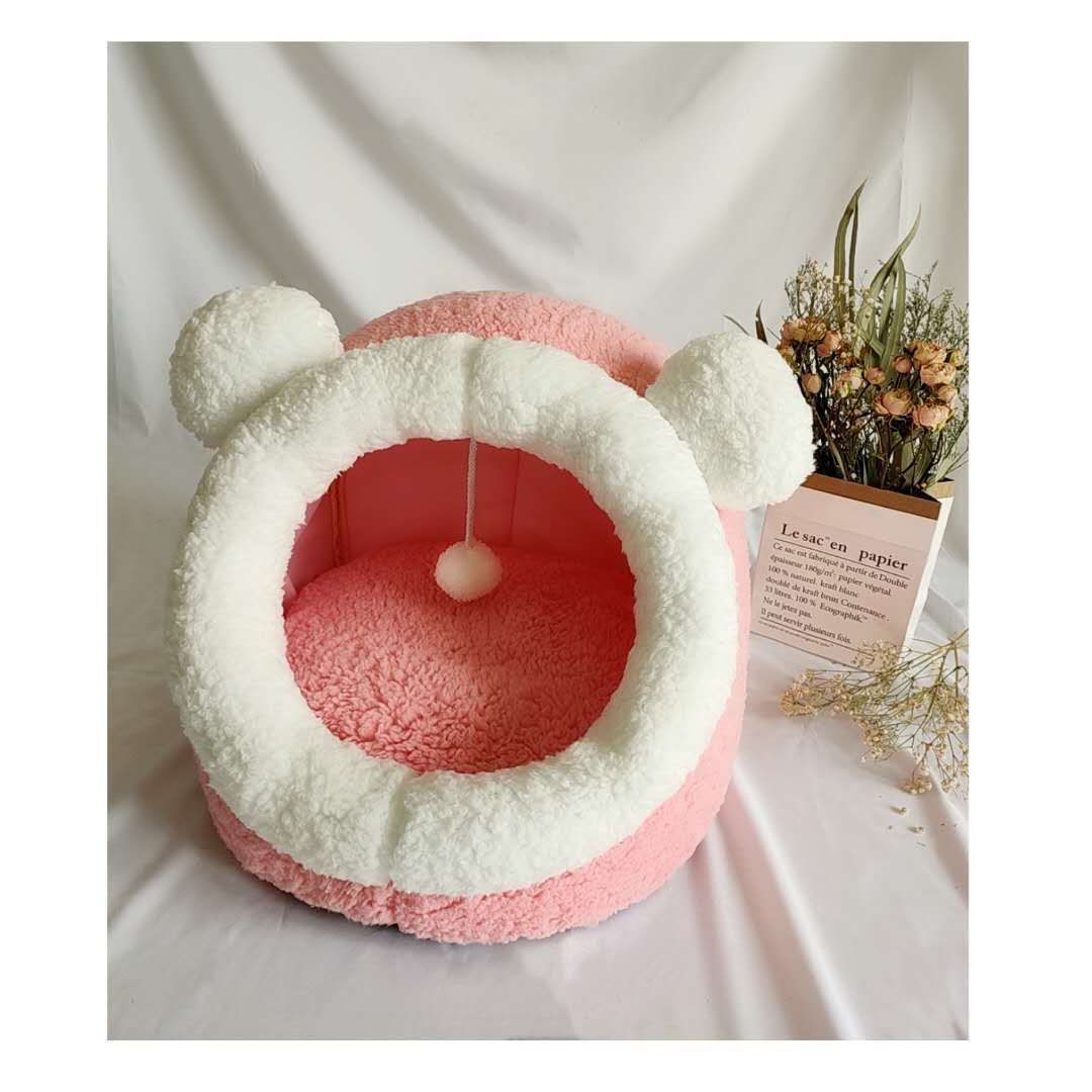 Enclosed Velvet Cat Litter Box