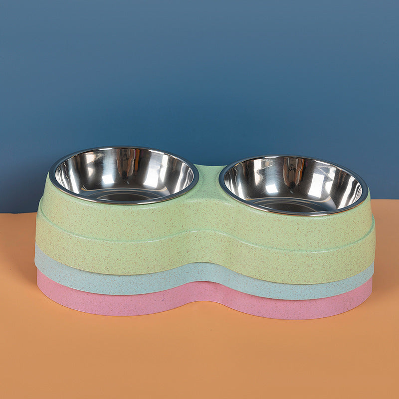 Double Stainless Steel Pet Food and Water Bowl
