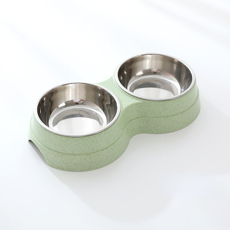 Double Stainless Steel Pet Food and Water Bowl