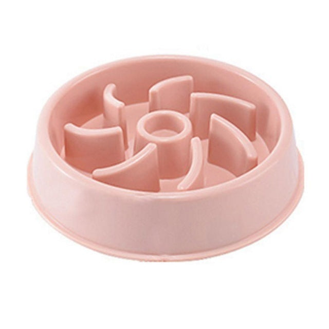 Plastic Slow Feeder Bowl for Dogs and Cats