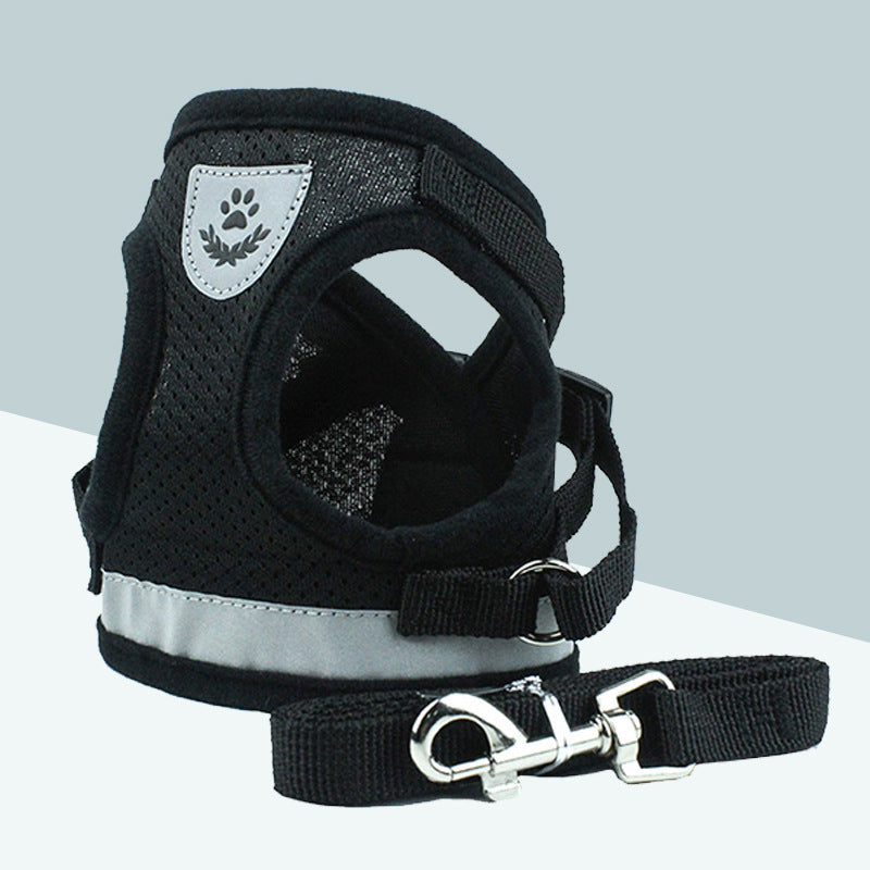Breathable Mesh Pet Harness with Leash