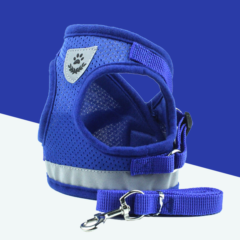 Breathable Mesh Pet Harness with Leash