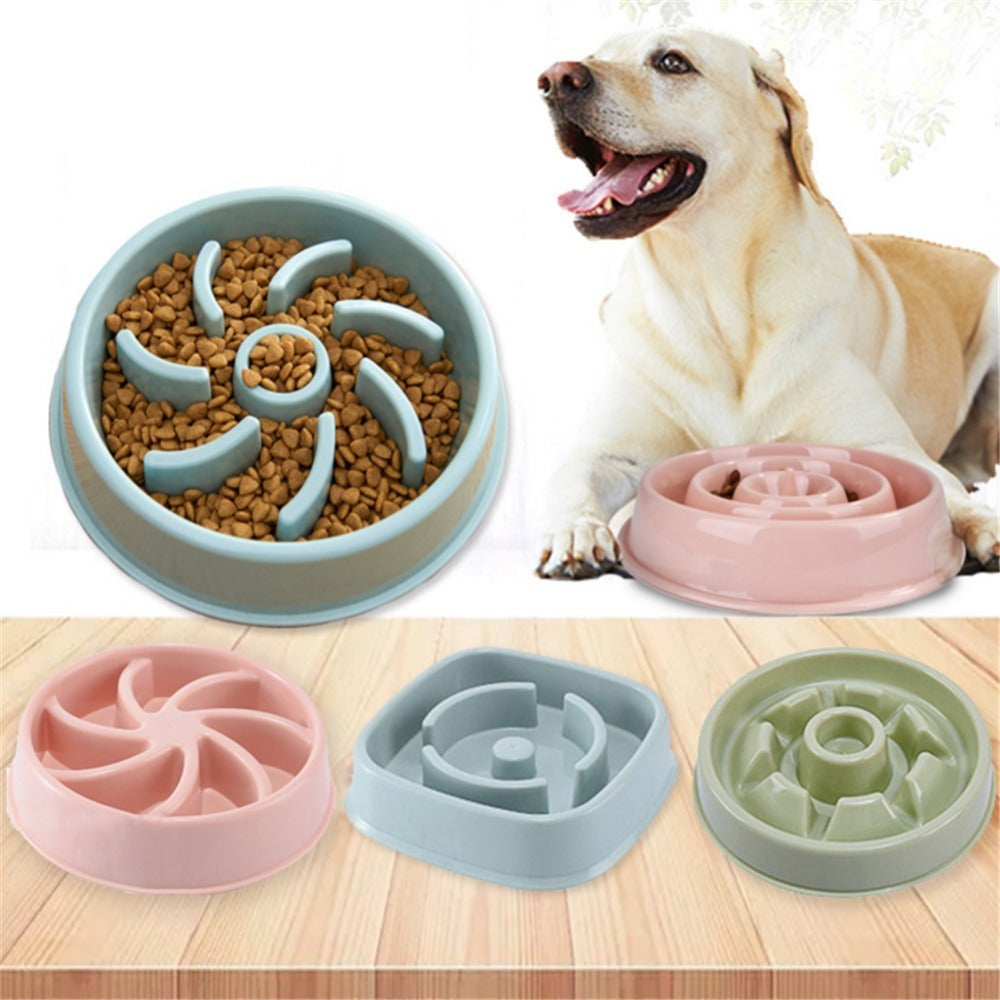 Plastic Slow Feeder Bowl for Dogs and Cats