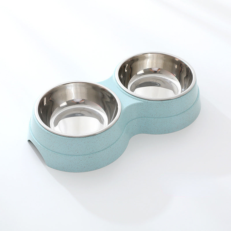 Double Stainless Steel Pet Food and Water Bowl
