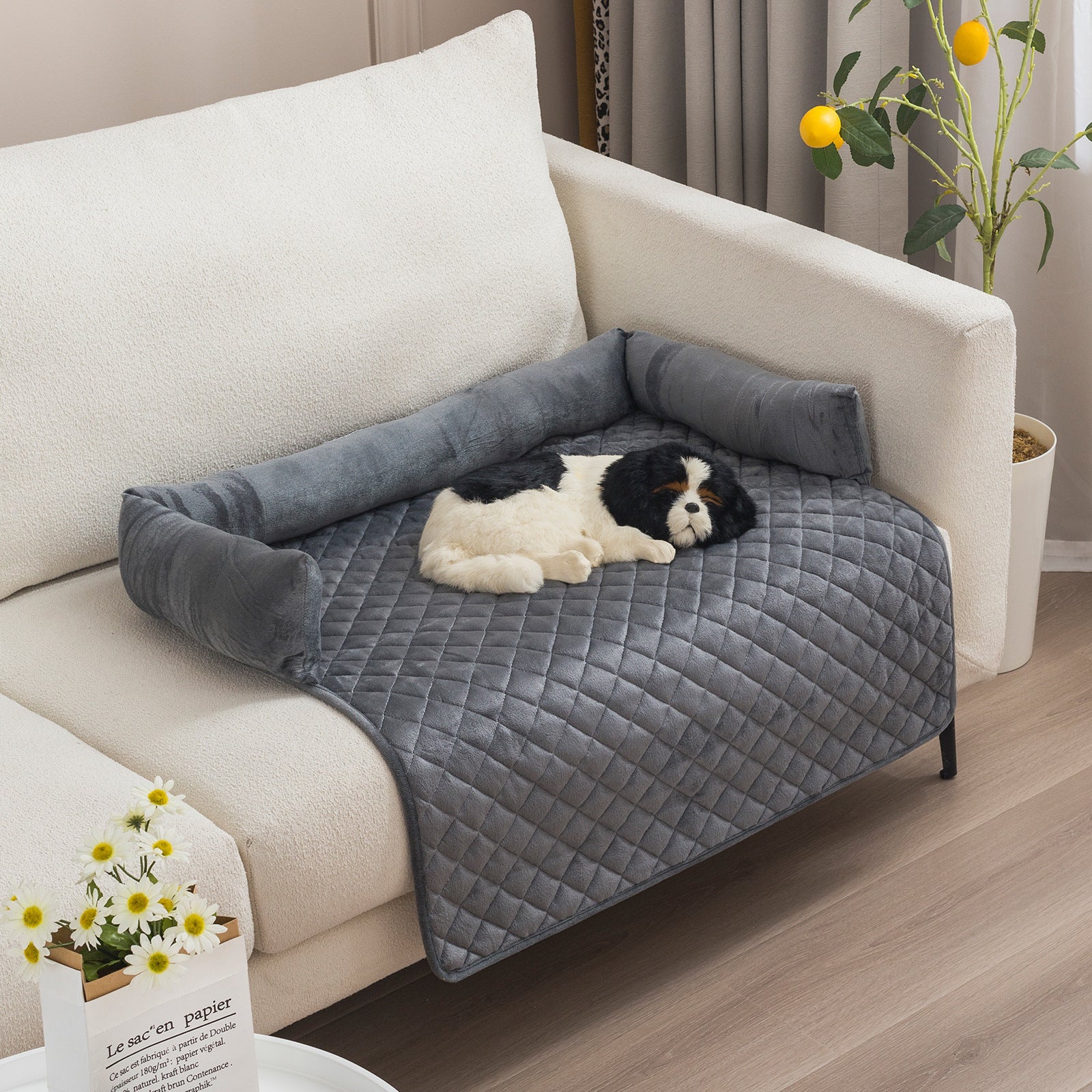 Large Dog and Cat Sofa Bed with Cushion