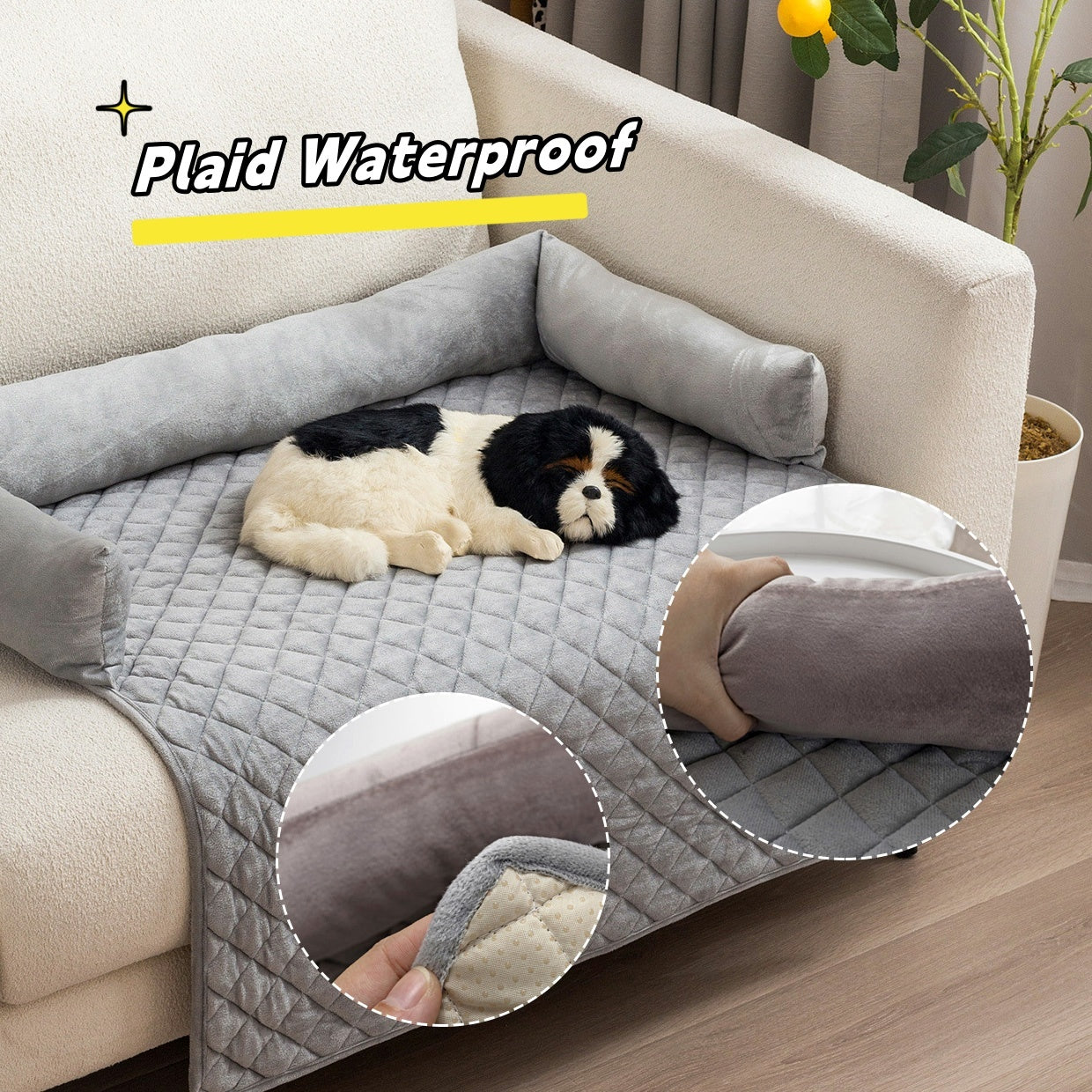 Large Dog and Cat Sofa Bed with Cushion