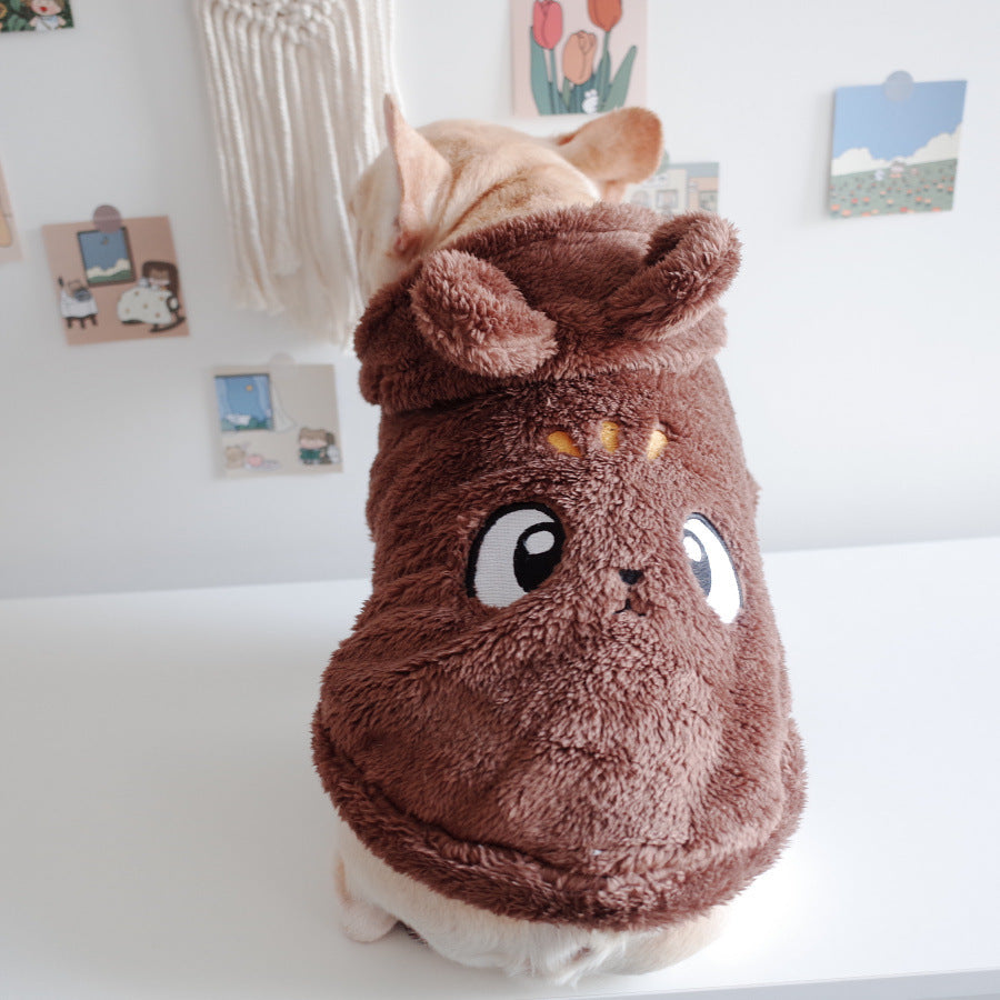 Hooded Pet Vest with Embroidered Design